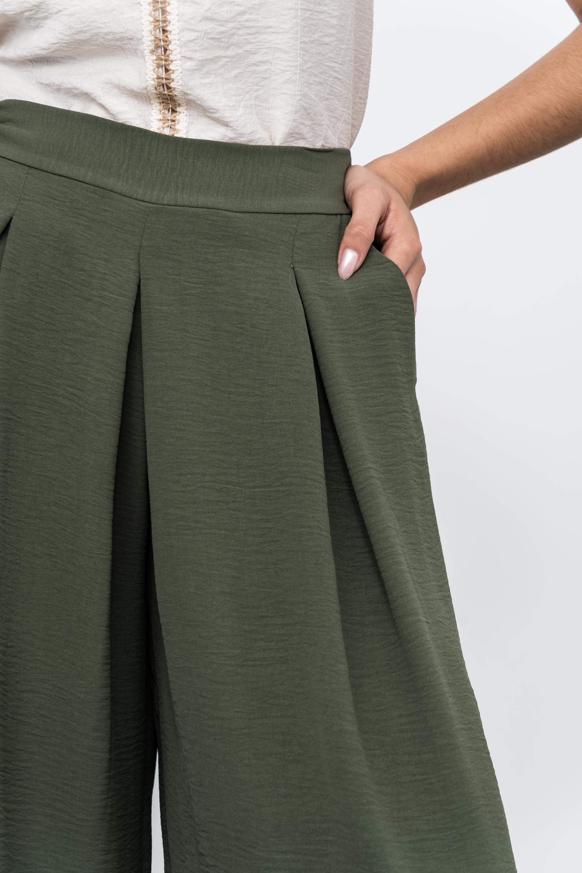 FALDA PANTALON TABLAS KAKI - Imagen 7