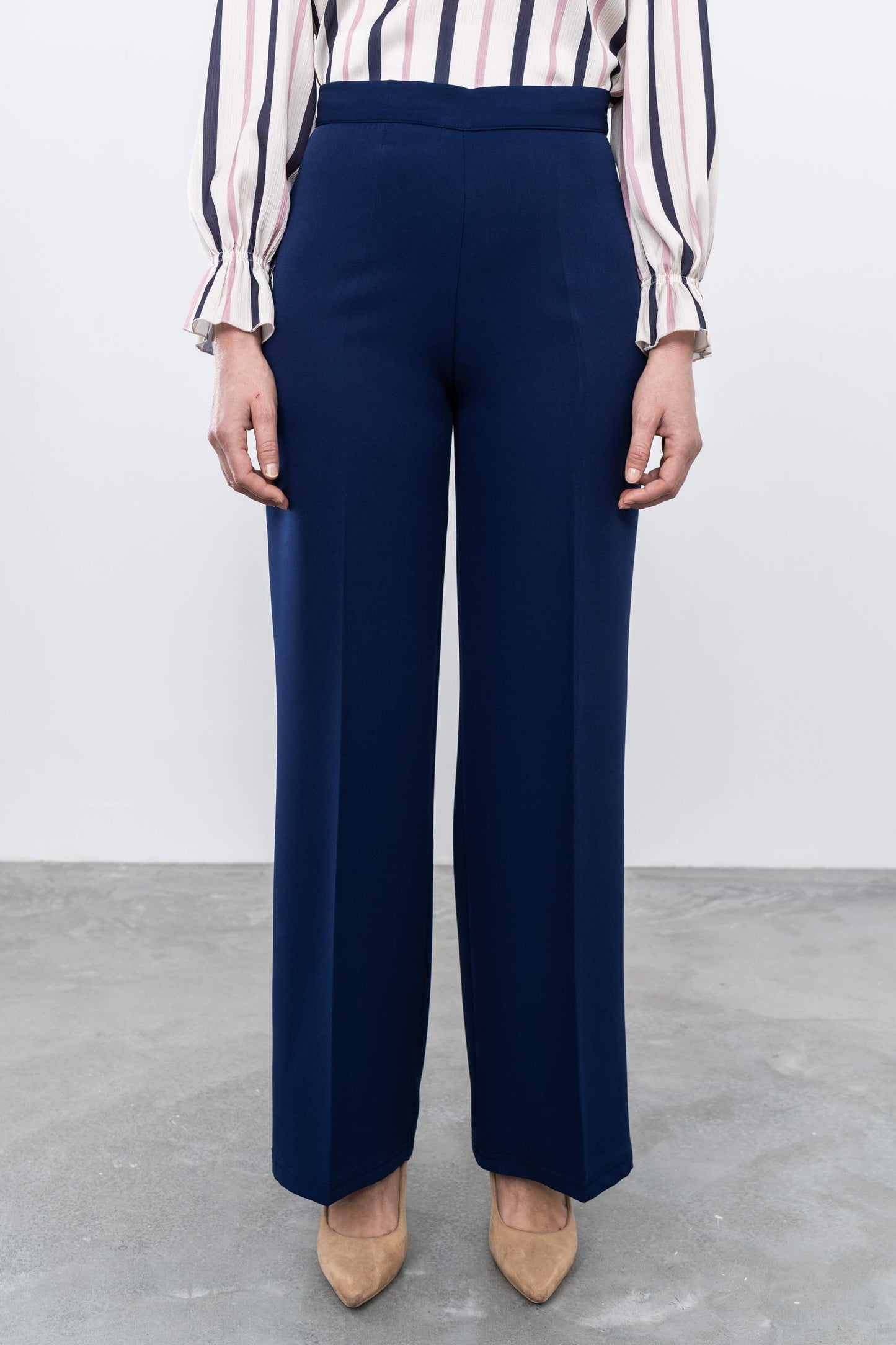 PANTALON PIERNA ANCHA VESTIR MARINO - Imagen 5