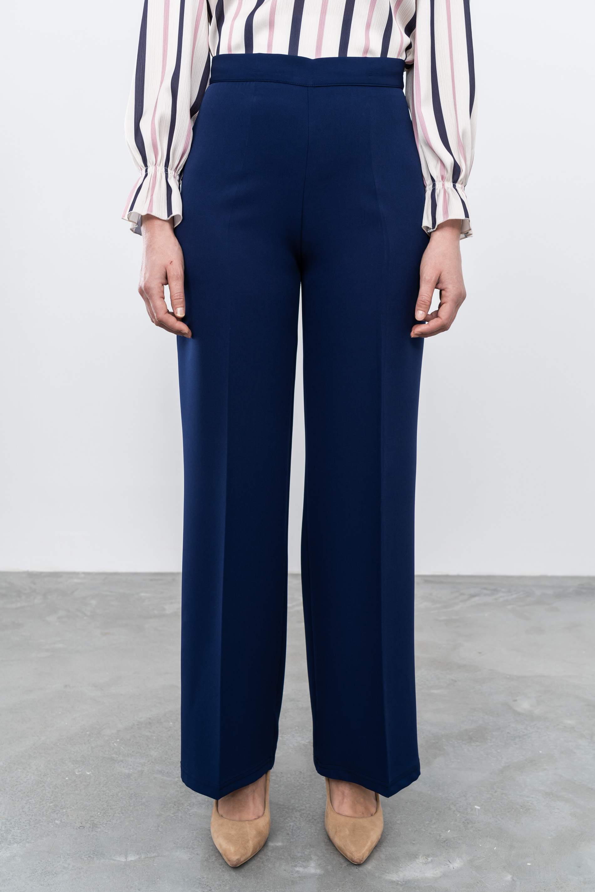 PANTALON PIERNA ANCHA VESTIR MARINO - Imagen 5