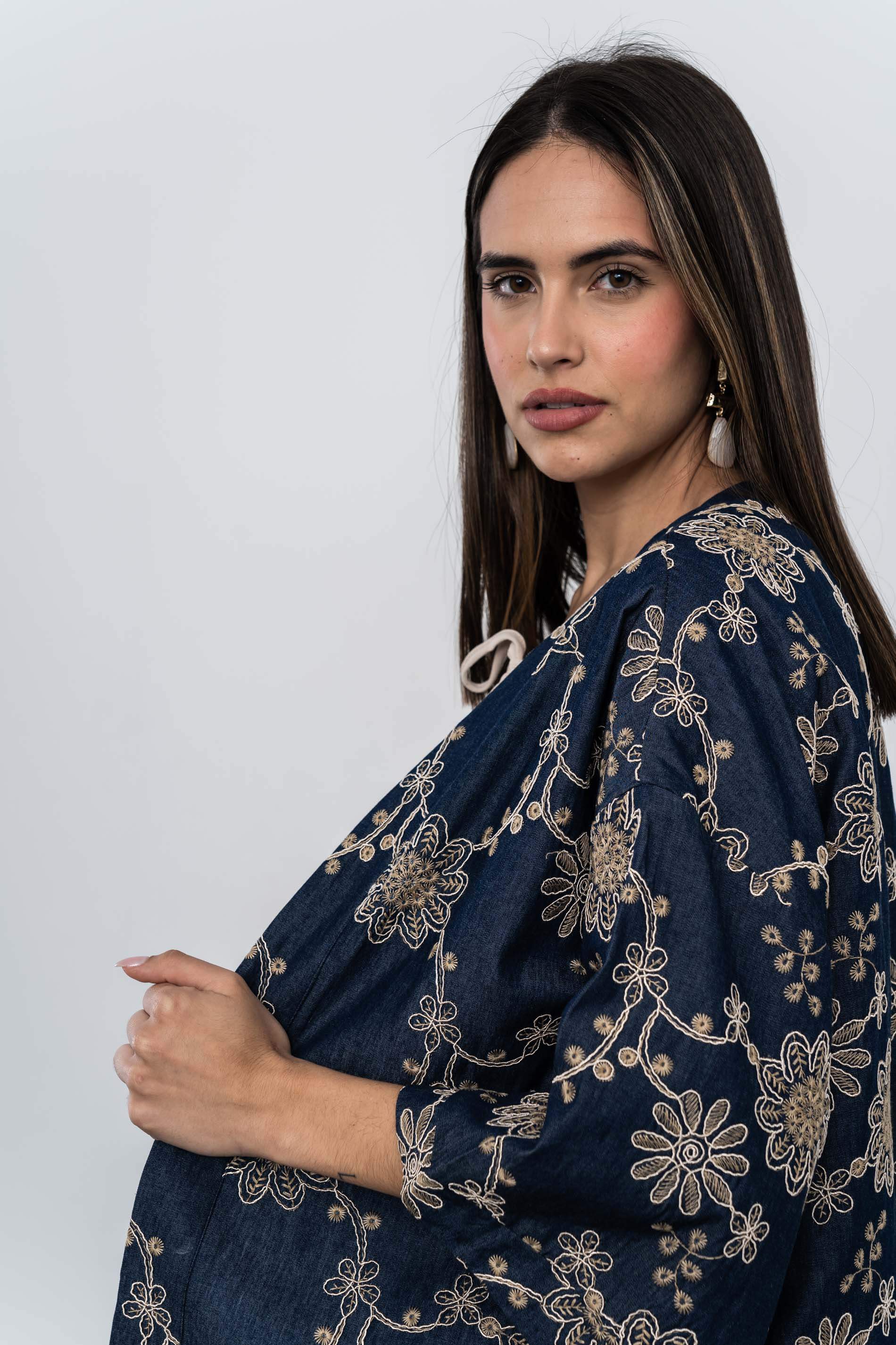 KIMONO DENIM BORDADO - Imagen 4