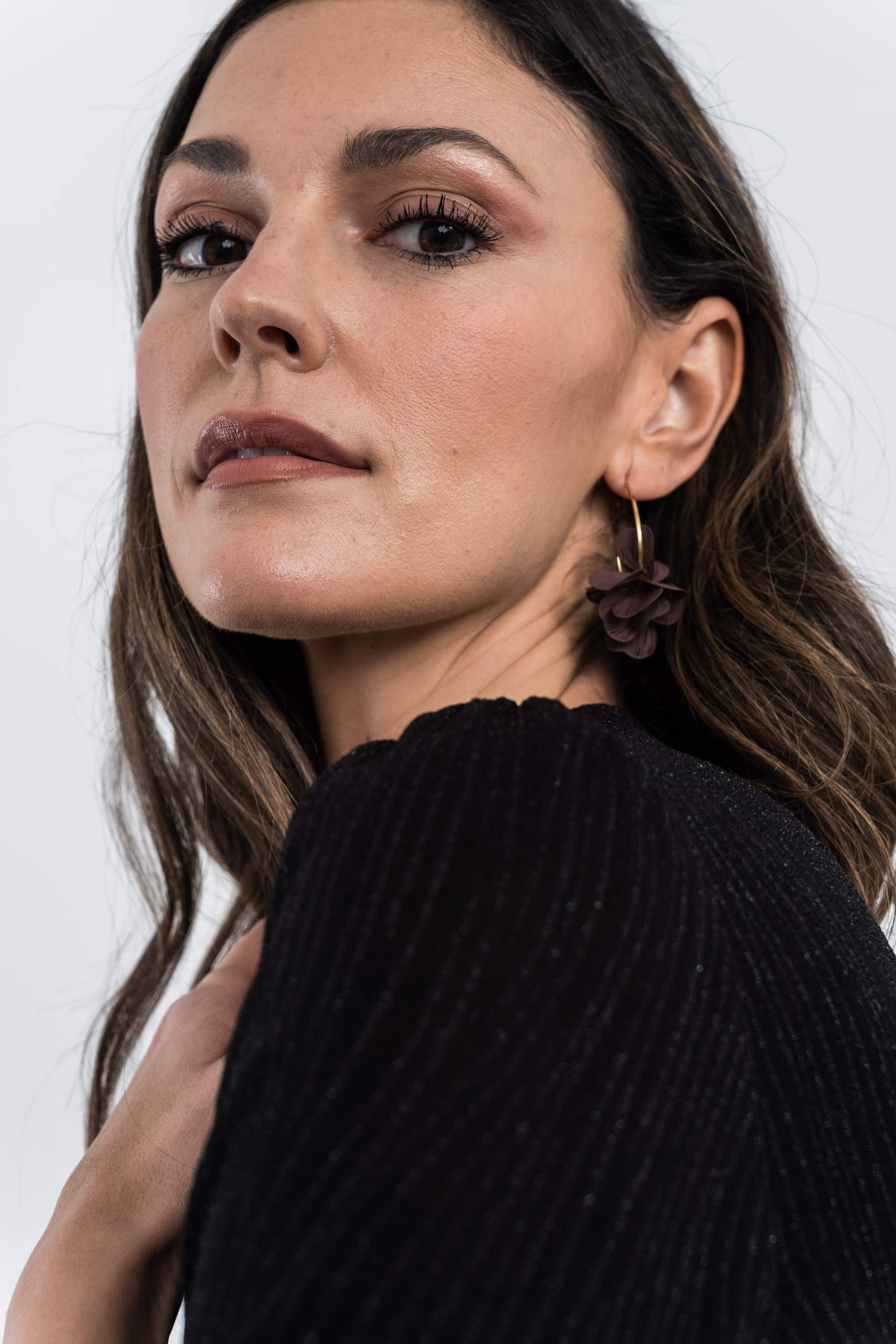 TOP RECOGIDO LUREX NEGRO - Imagen 2