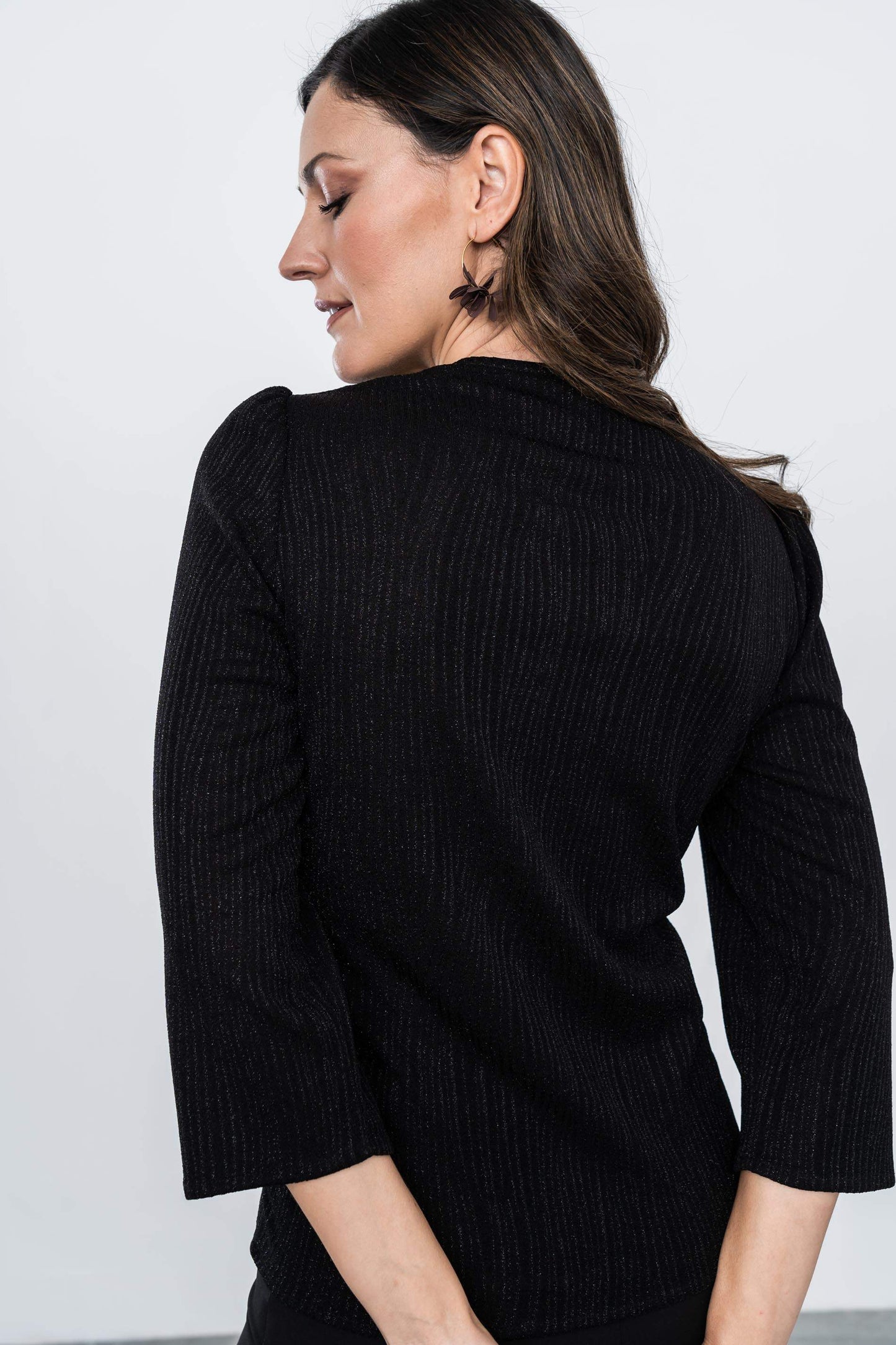TOP RECOGIDO LUREX NEGRO - Imagen 6