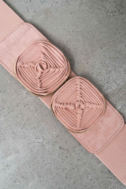 CINTURON ELASTICO FLOR NUDE