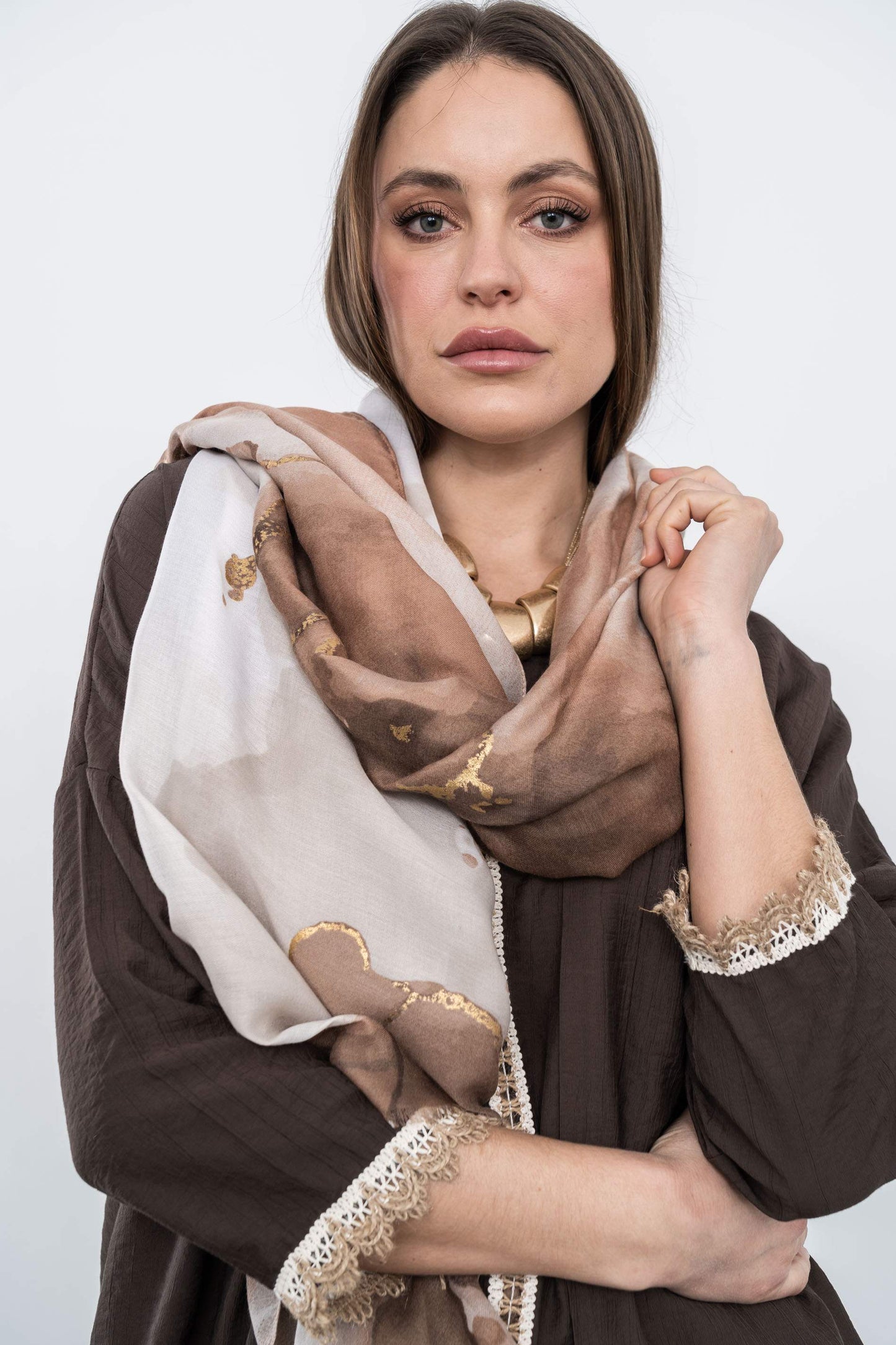 KIMONO DETALLE CUERDA CHOCOLATE - Imagen 4
