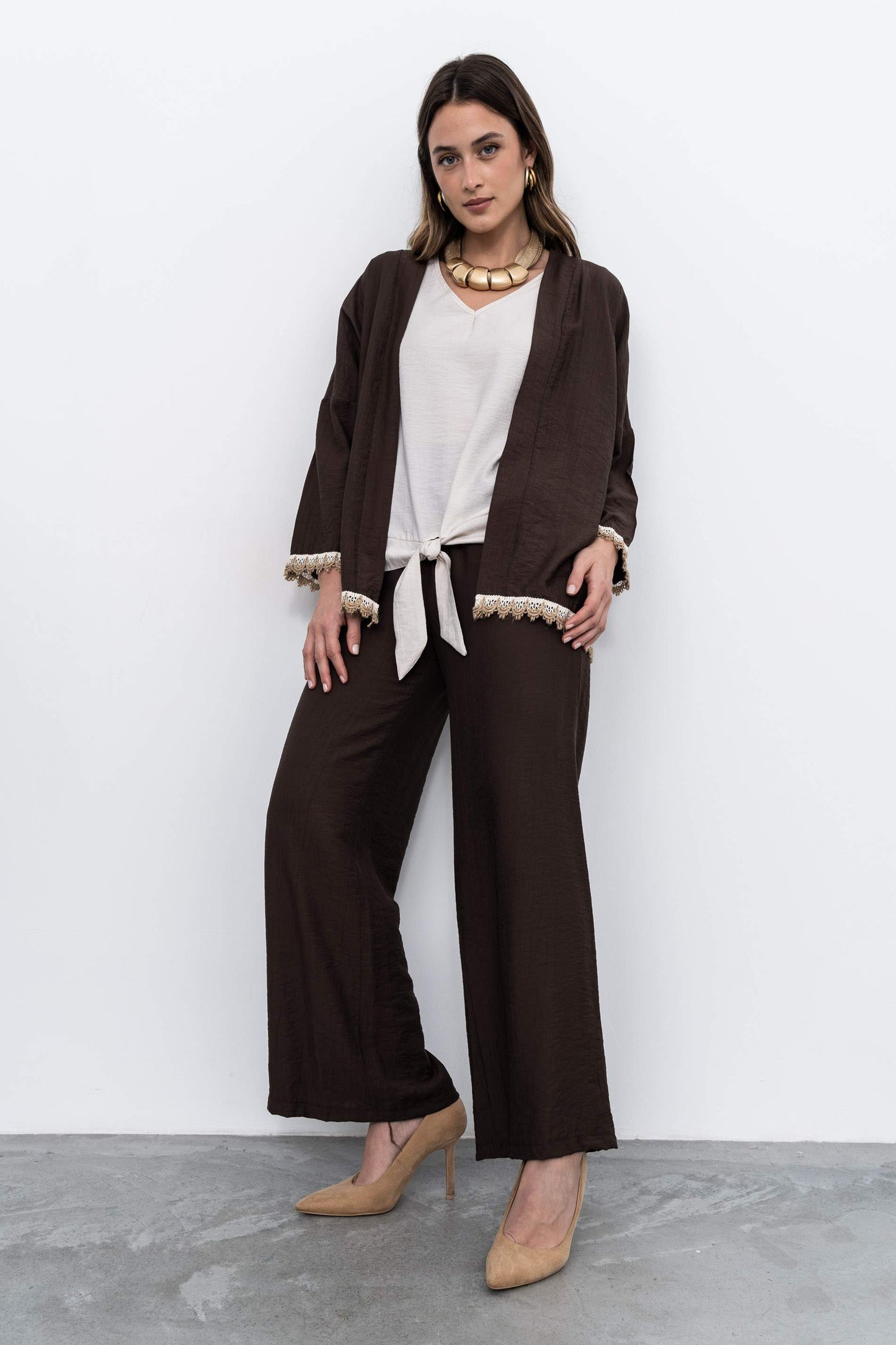PANTALON ANCHO CHOCOLATE