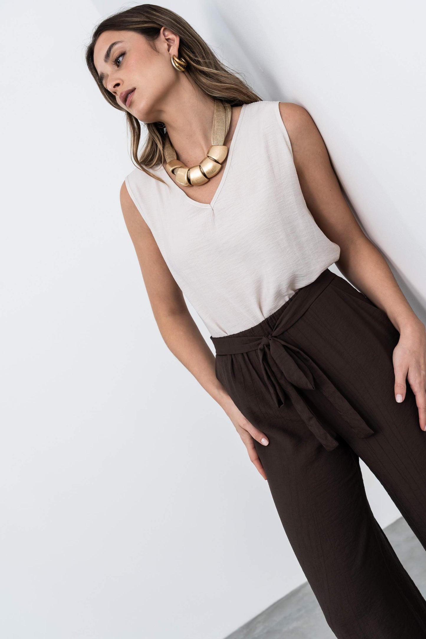 PANTALON ANCHO CHOCOLATE - Imagen 2