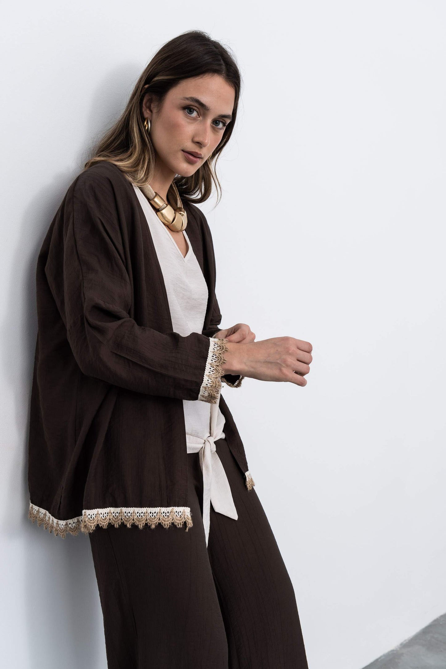PANTALON ANCHO CHOCOLATE - Imagen 3