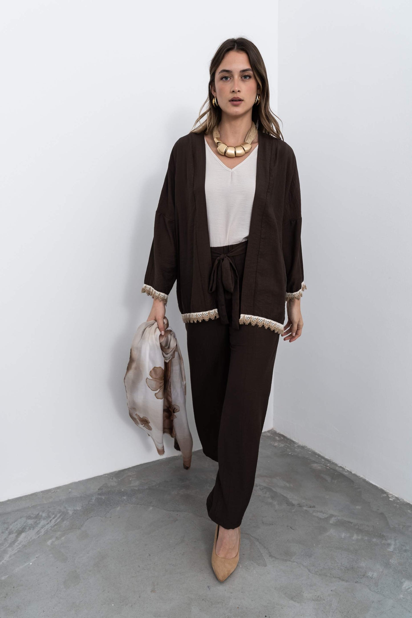PANTALON ANCHO CHOCOLATE - Imagen 7