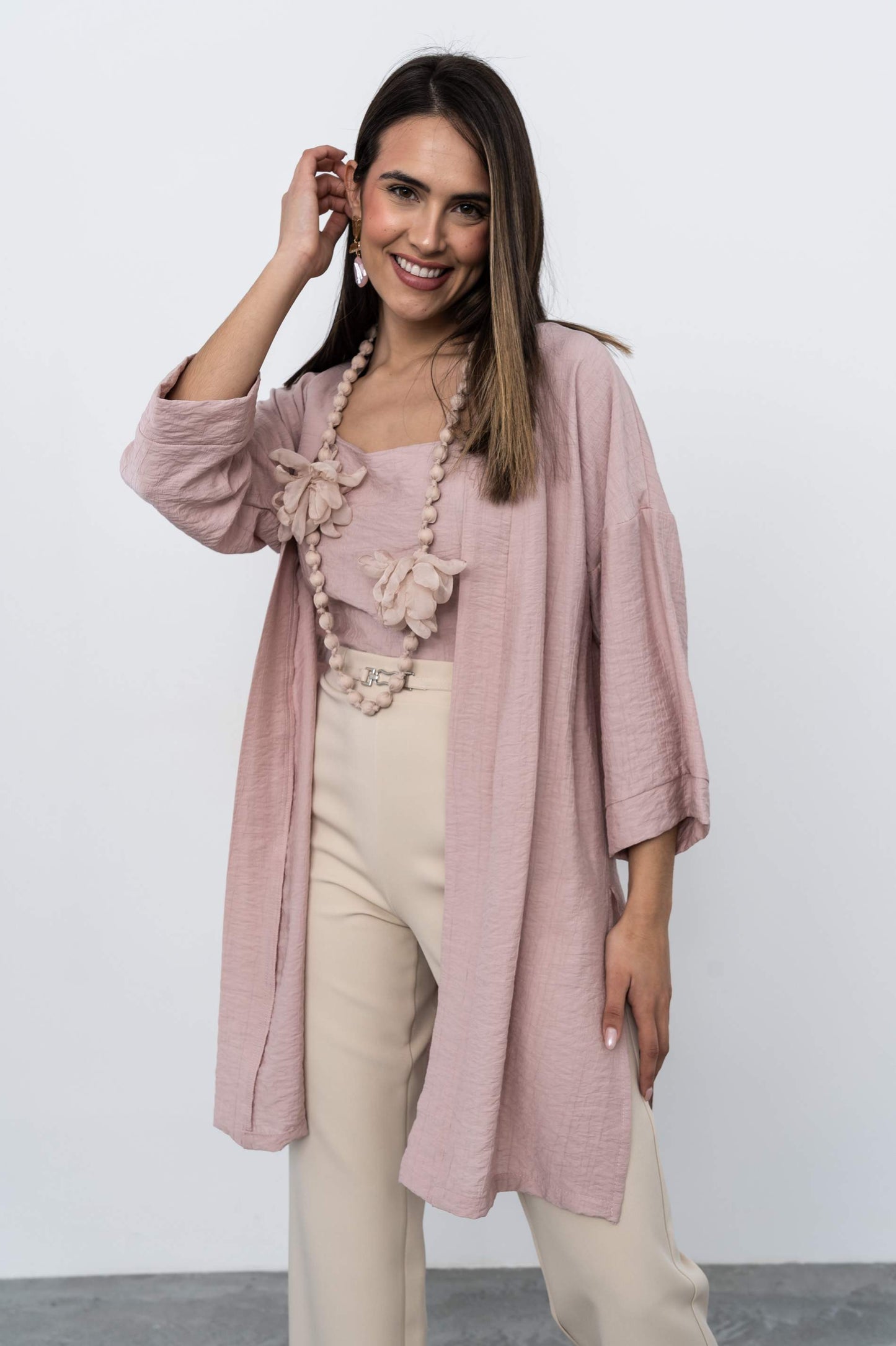 KIMONO LARGO ABERTURAS NUDE - Imagen 7