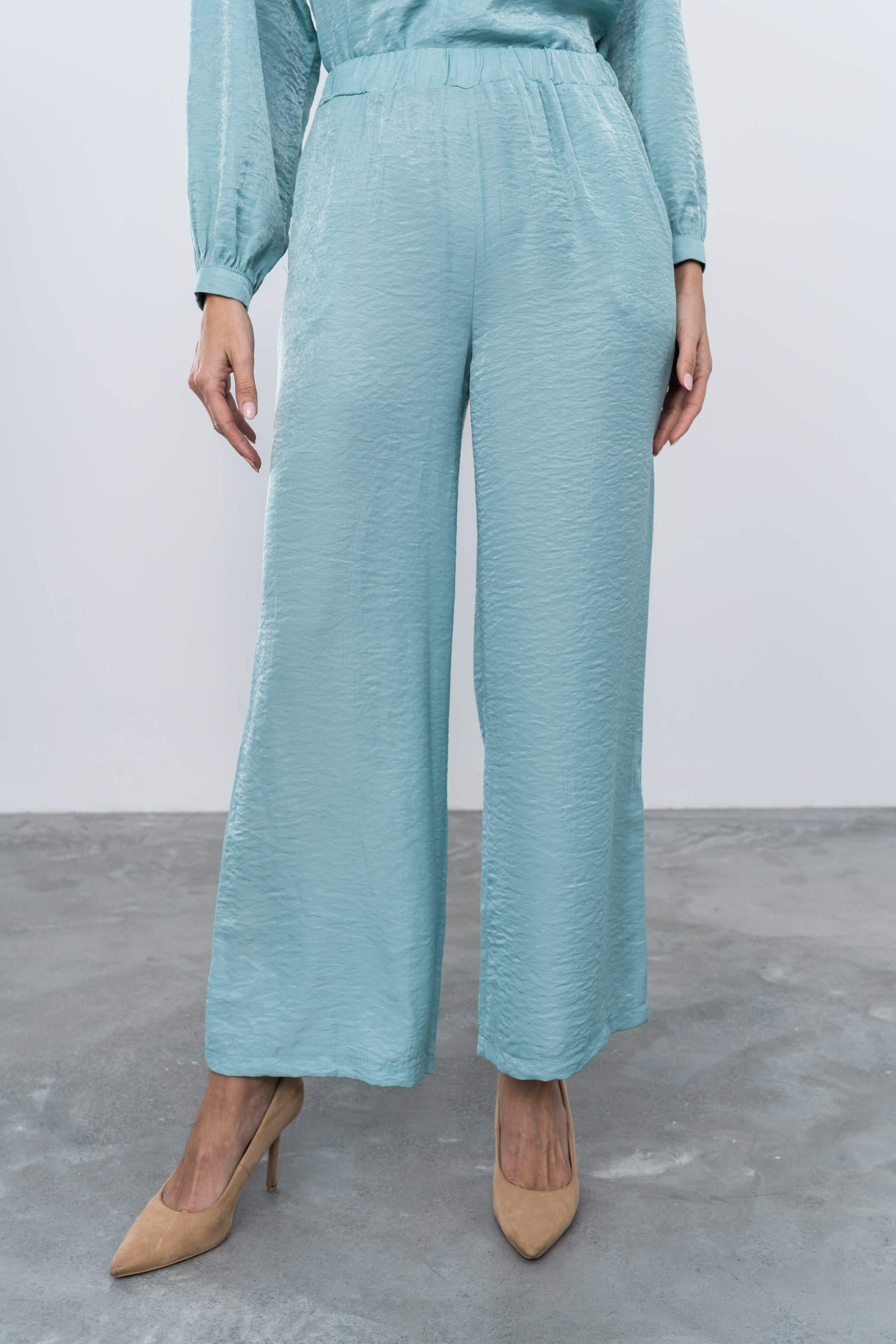 PANTALON ANCHO SATINADO AGUA - Imagen 3