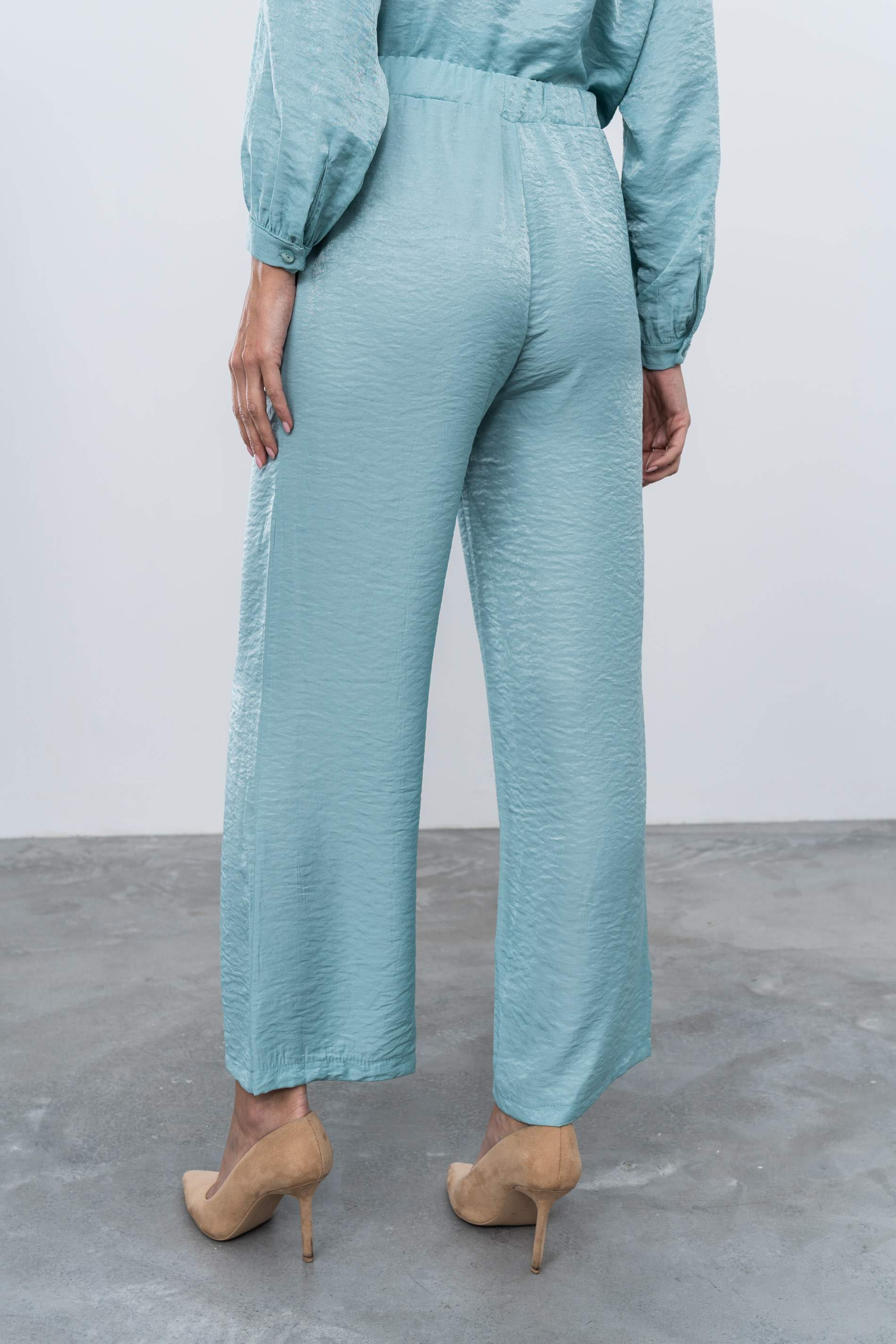 PANTALON ANCHO SATINADO AGUA - Imagen 4