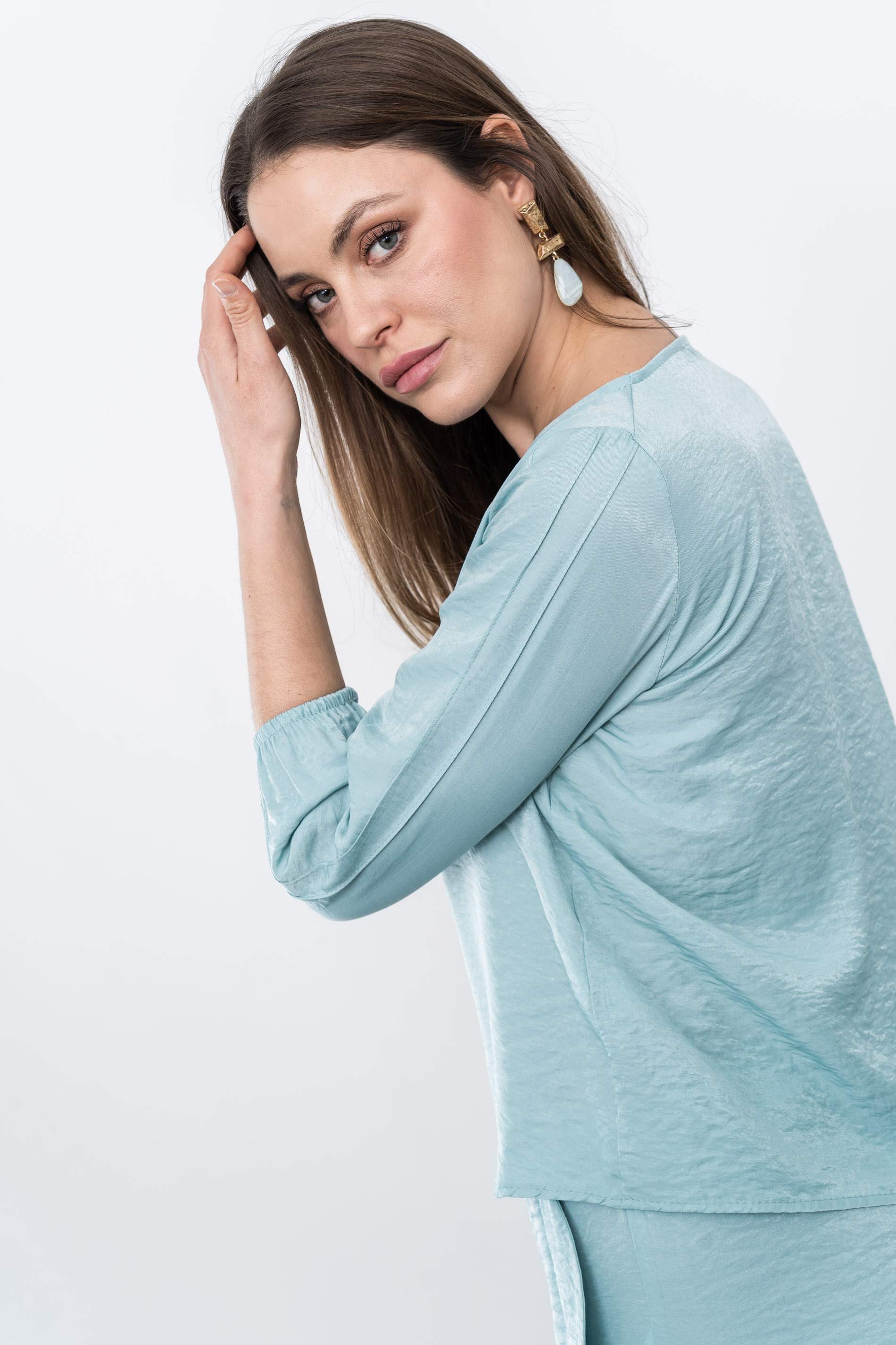 BLUSA NERVIO DECORATIVO AGUA - Imagen 4