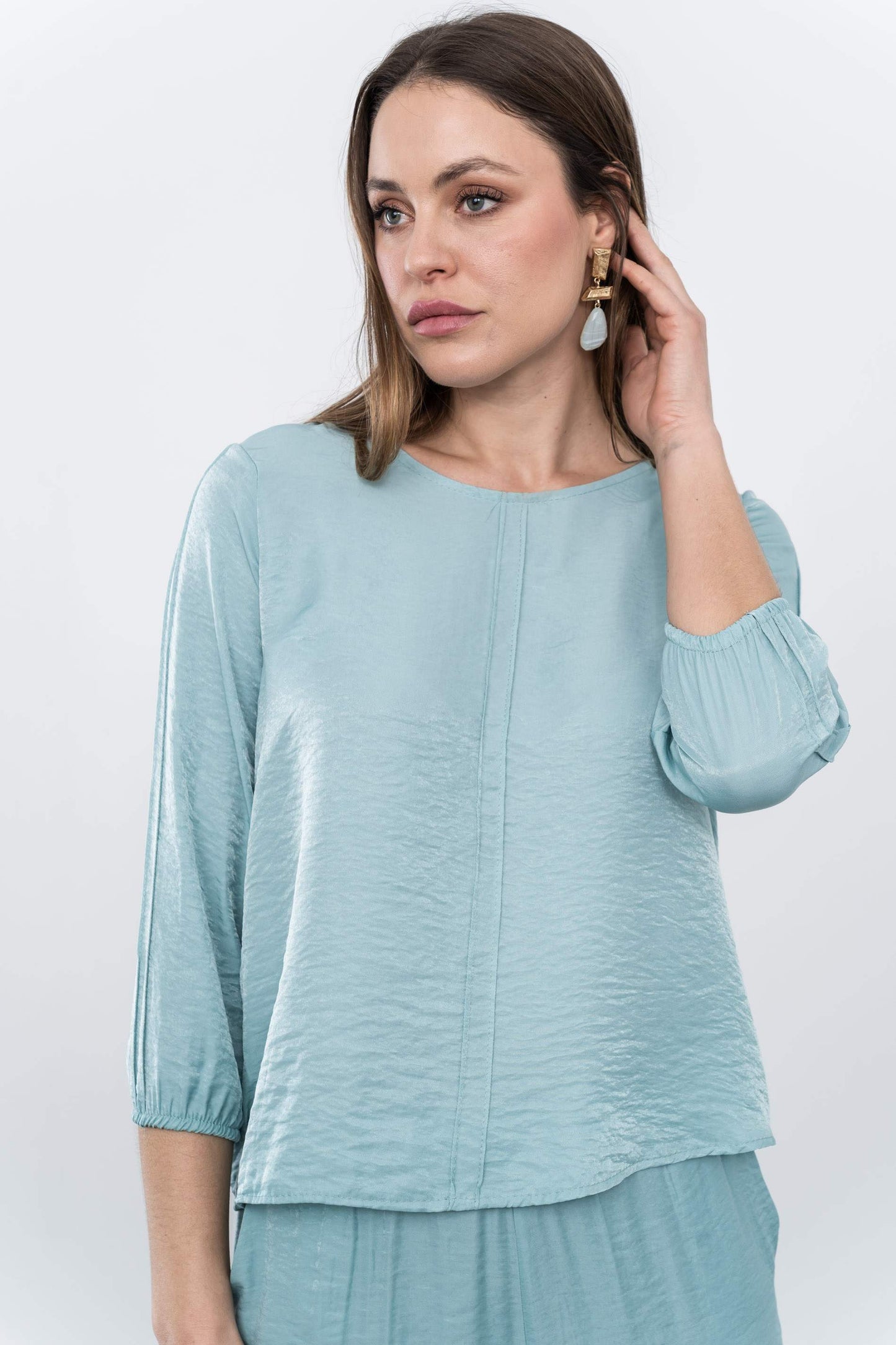 BLUSA NERVIO DECORATIVO AGUA - Imagen 5