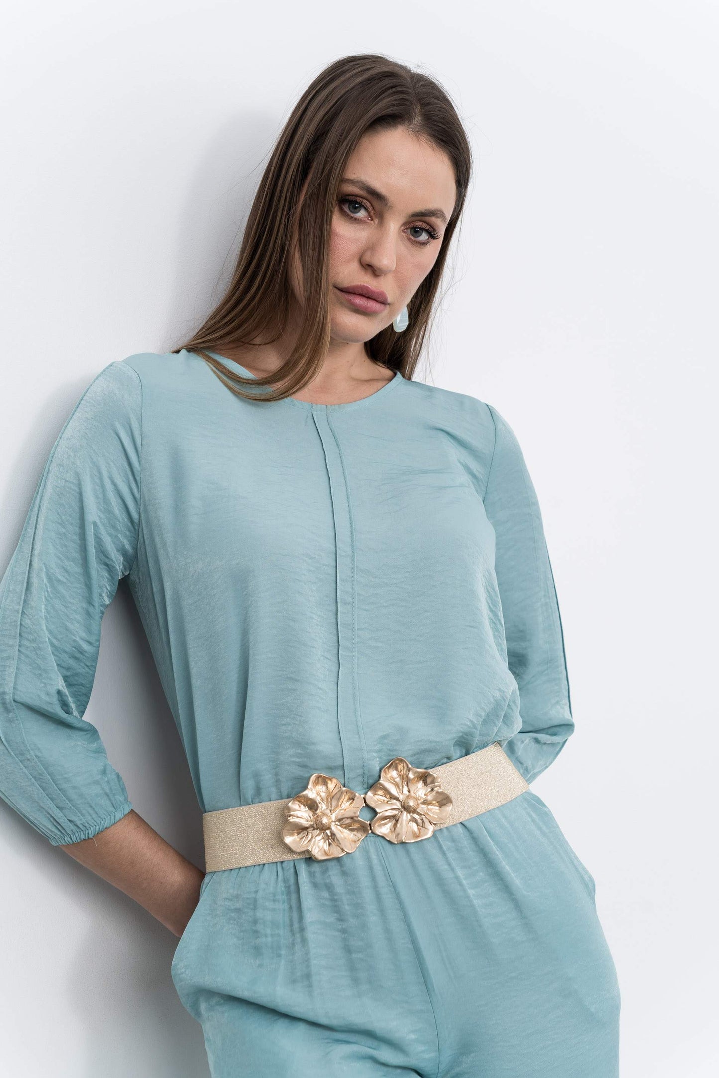 BLUSA NERVIO DECORATIVO AGUA - Imagen 7