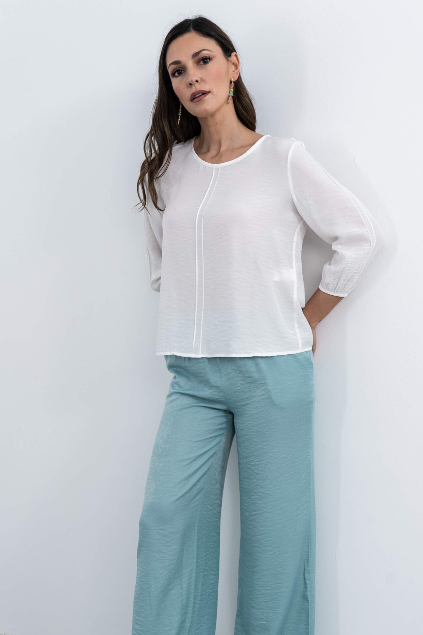 BLUSA NERVIO DECORATIVO CRUDO - Imagen 5