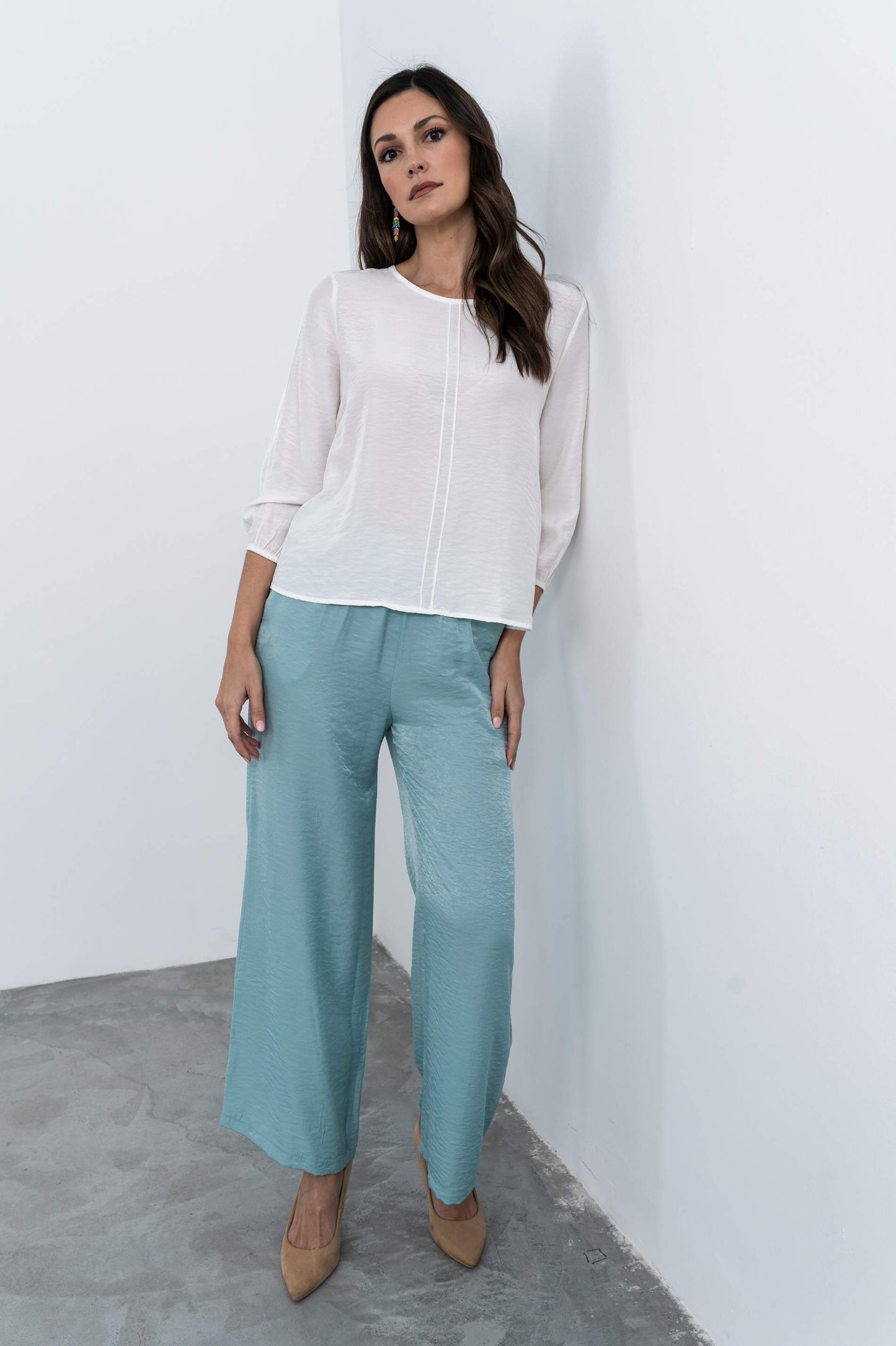BLUSA NERVIO DECORATIVO CRUDO - Imagen 6