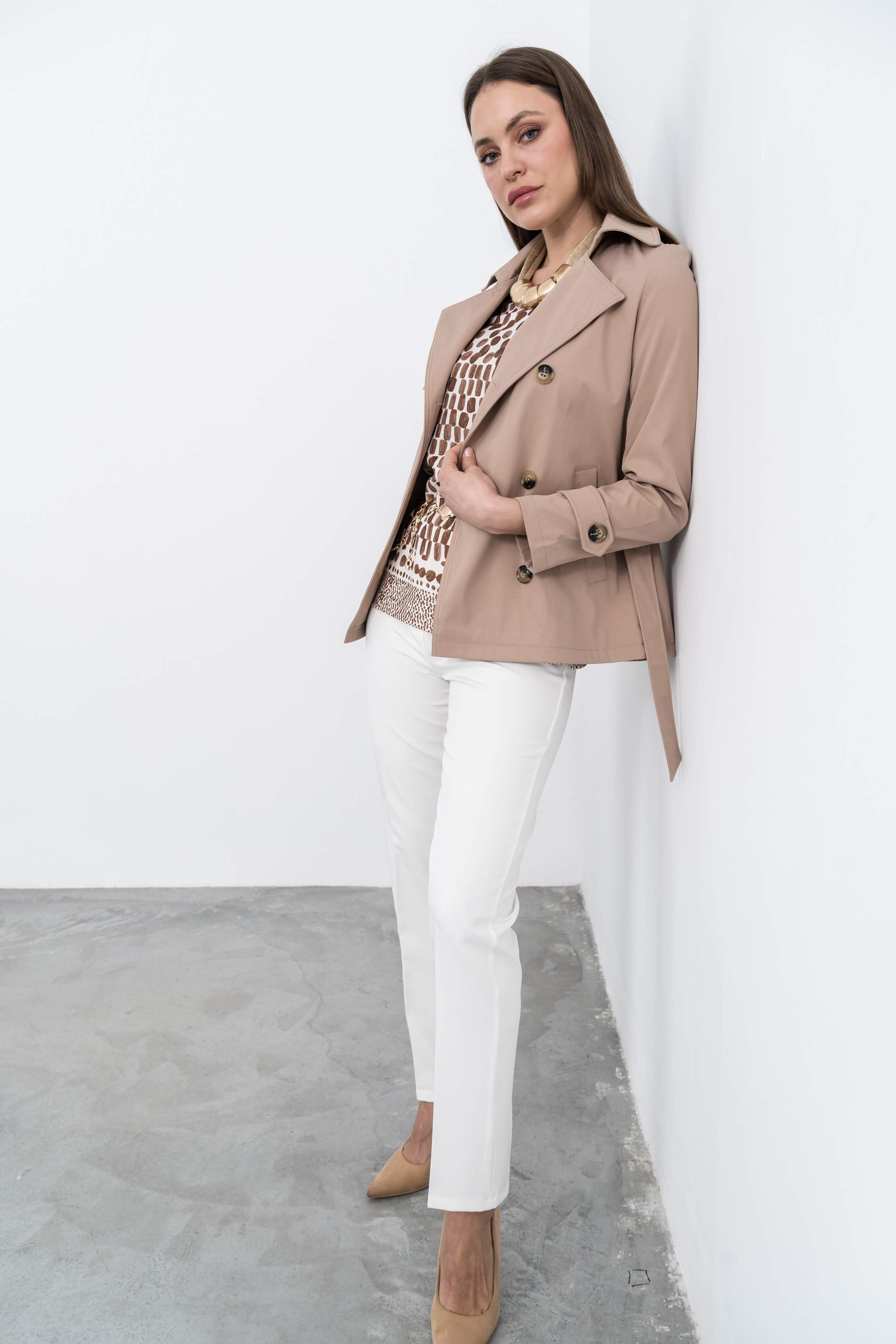 TRENCH CINTURON CAMEL - Imagen 4