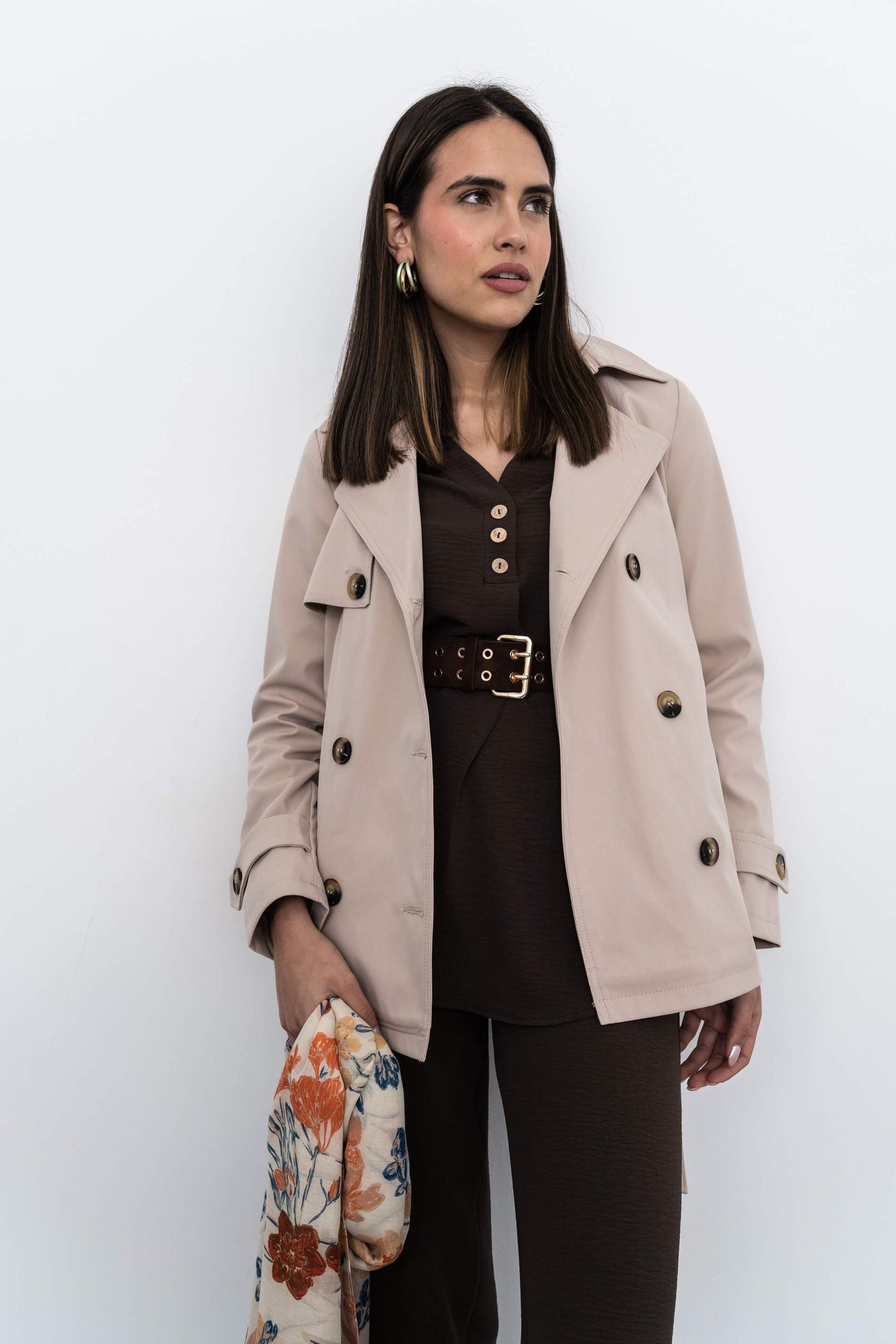 TRENCH CINTURON BEIGE
