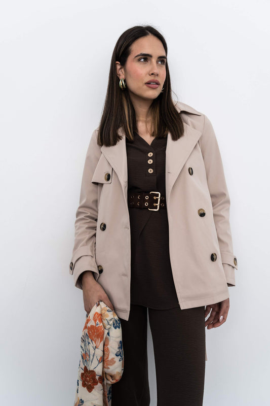 TRENCH CINTURON BEIGE