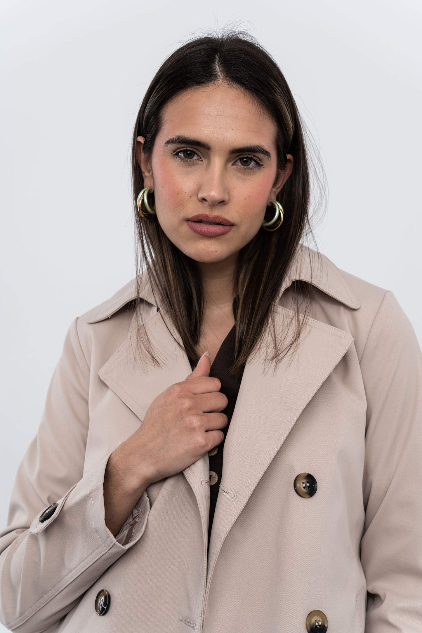 TRENCH CINTURON BEIGE - Imagen 2