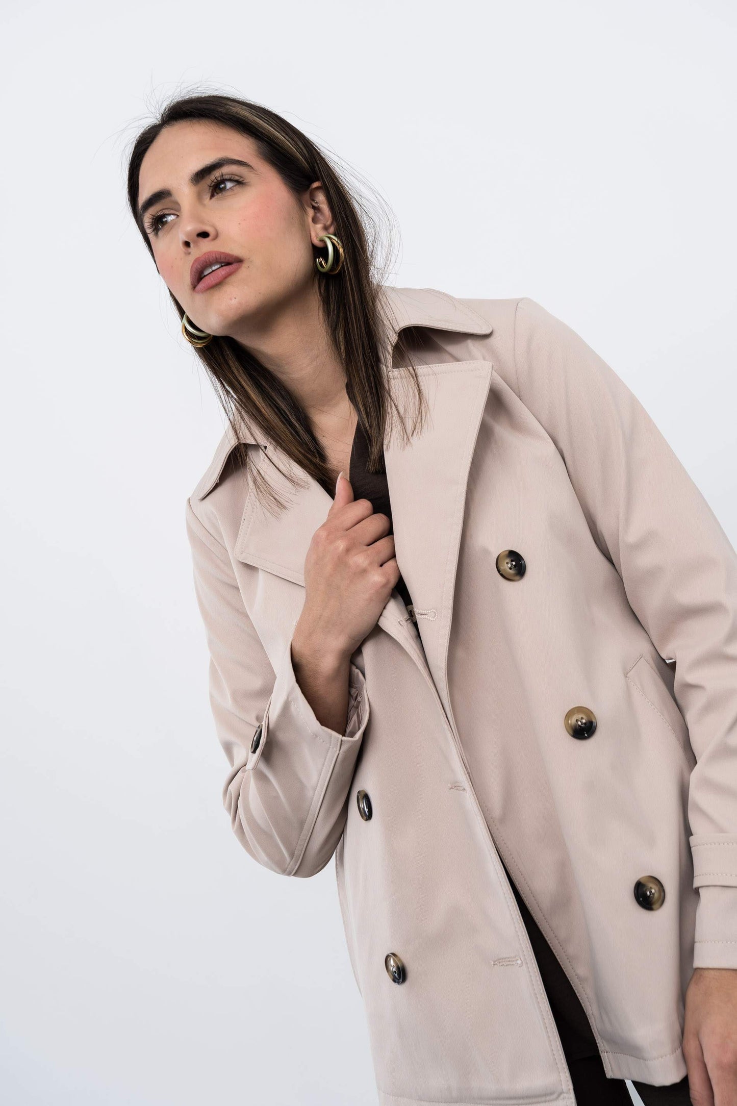 TRENCH CINTURON BEIGE - Imagen 3