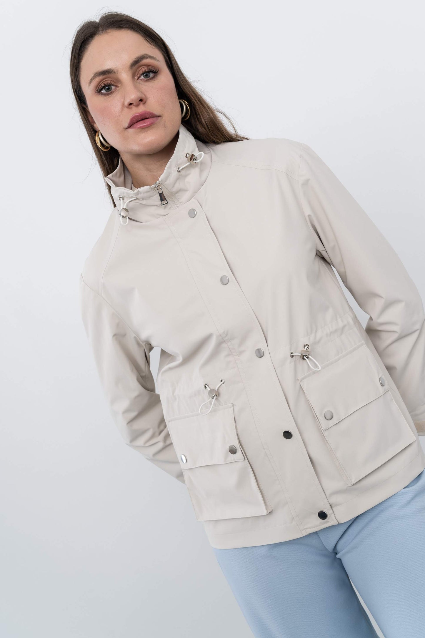 CORTAVIENTOS BOLSILLOS BEIGE - Imagen 7