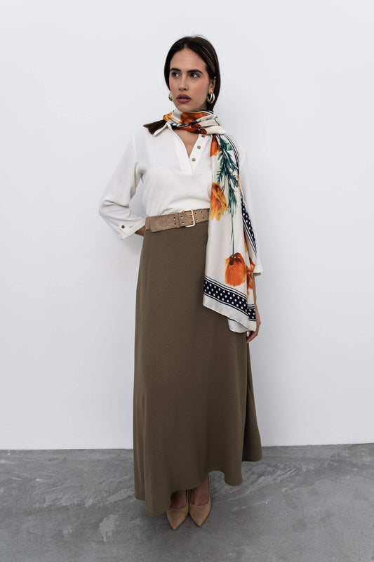 CINTURON EFECTO ANTE TACHAS TAUPE