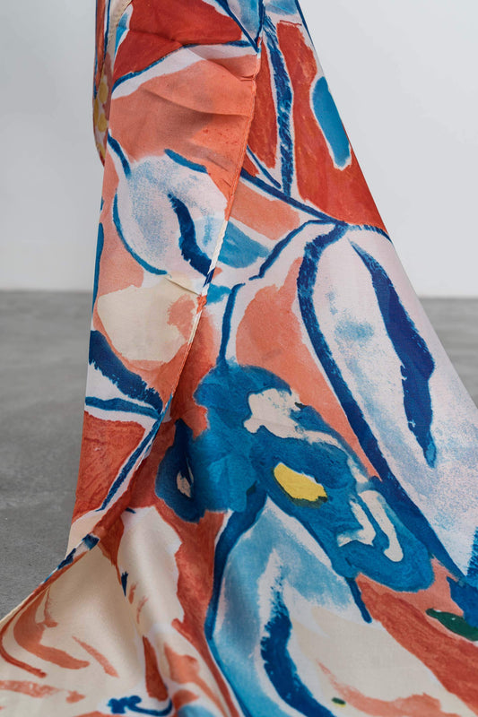 FOULARD EFECTO SEDA ACUARELAS