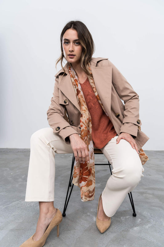 FOULARD FLOR TRAZOS