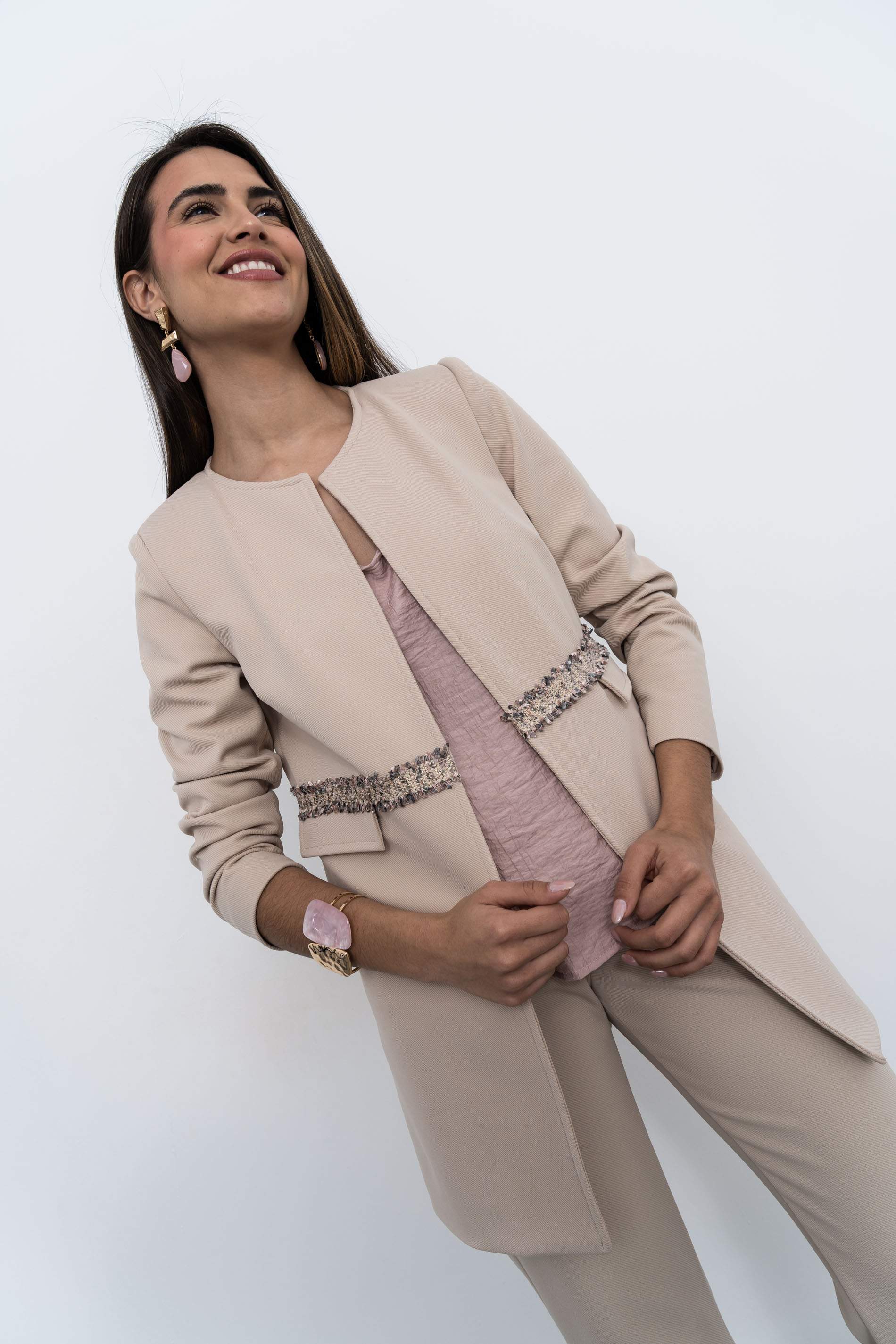 PANTALON RECTO BEIGE - Imagen 4