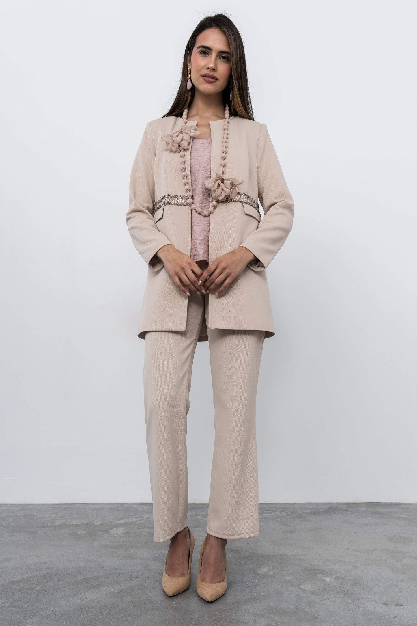 PANTALON RECTO BEIGE - Imagen 5