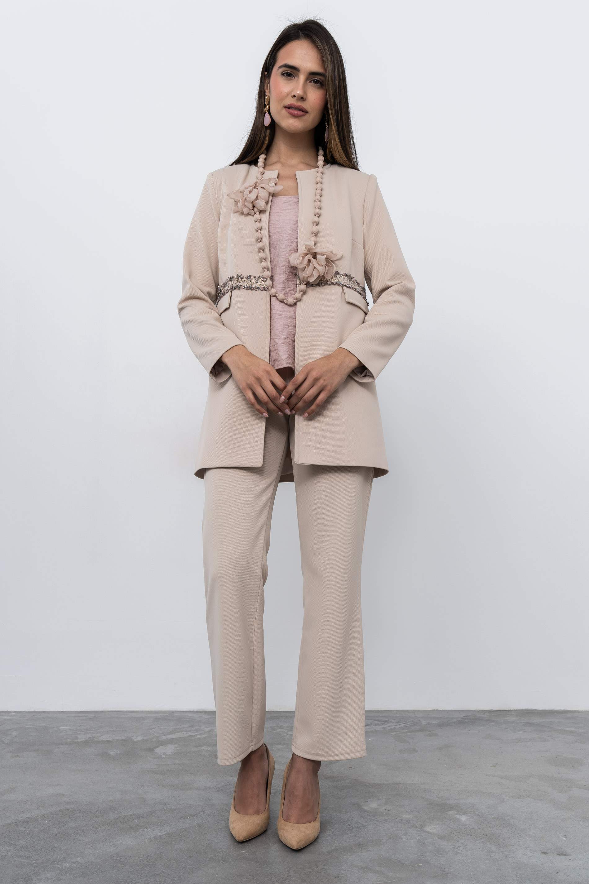 PANTALON RECTO BEIGE - Imagen 5