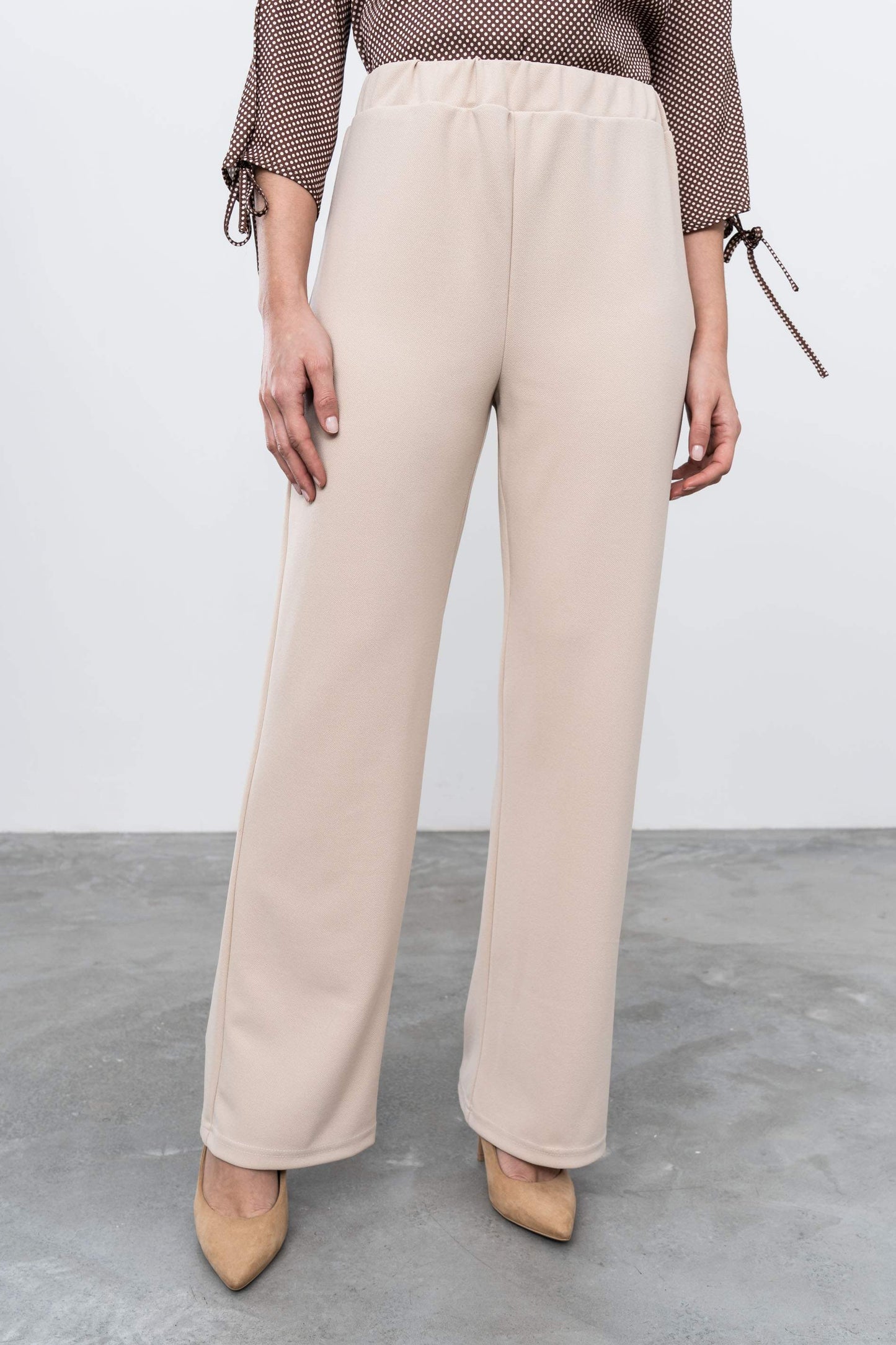 PANTALON RECTO GOMA ARENA - Imagen 5