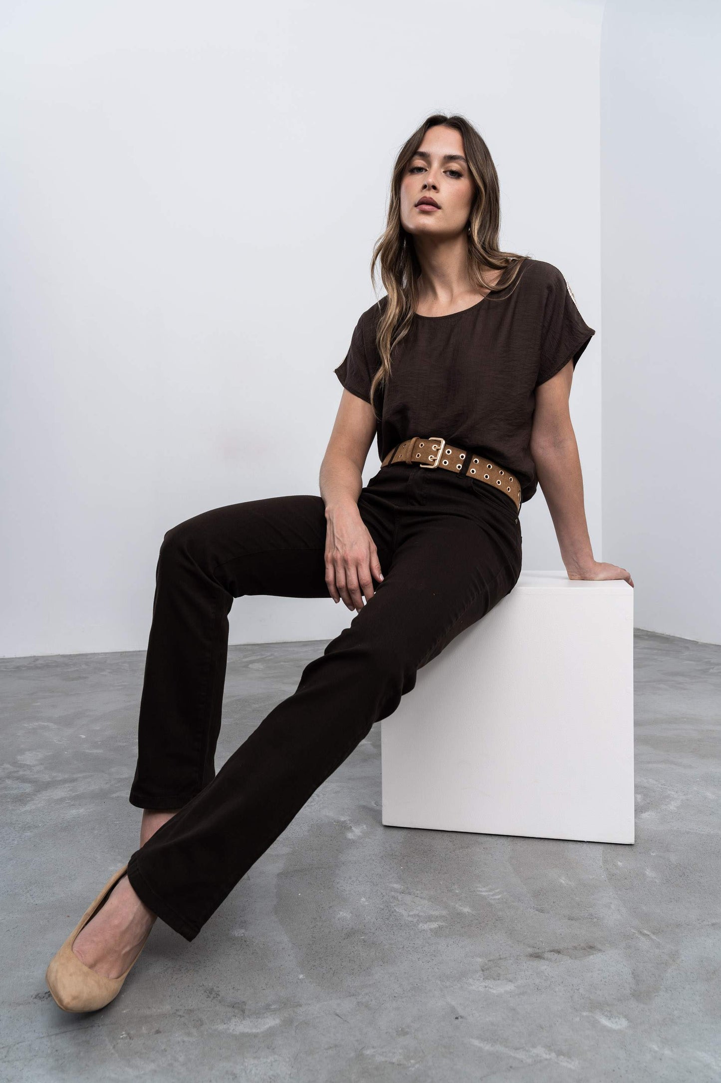 PANTALON 5 BOLSILLOS CHOCOLATE