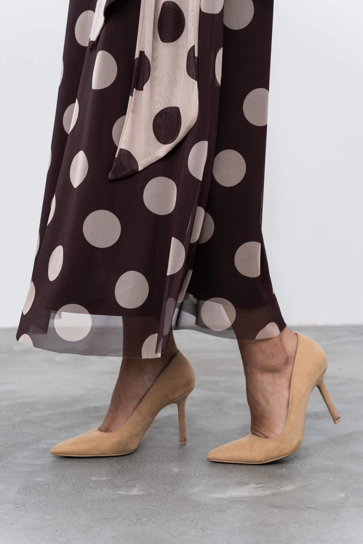 VESTIDO TUL TOPOS LAZO