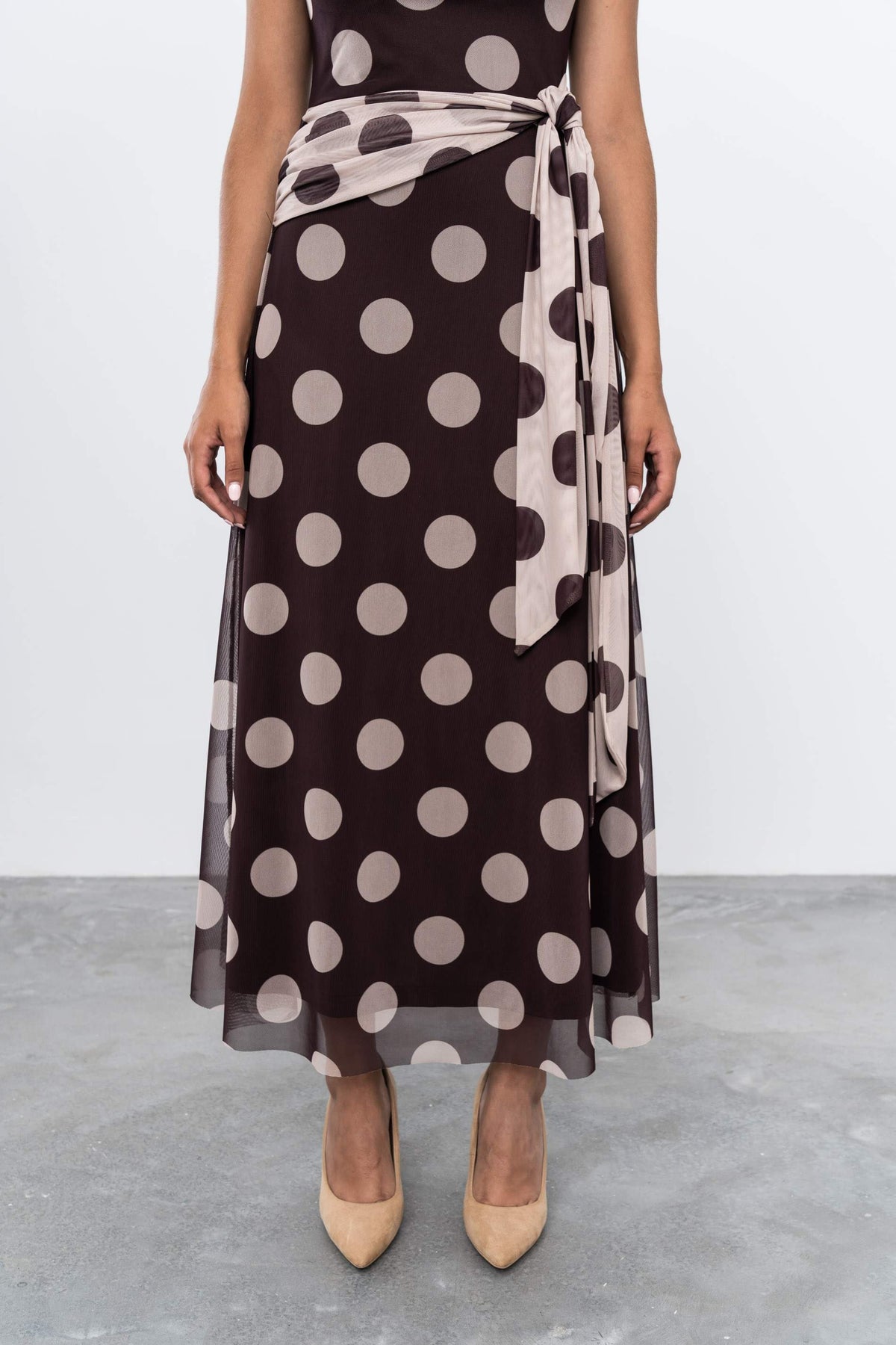 VESTIDO TUL TOPOS LAZO