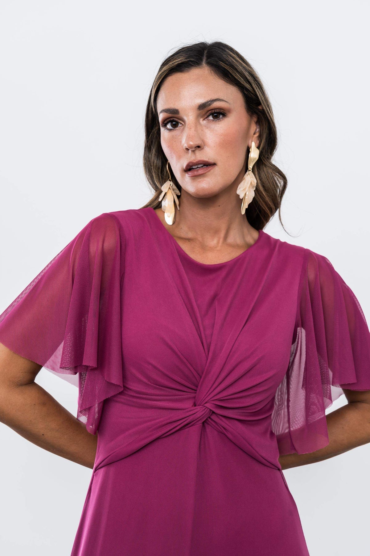 VESTIDO TUL NUDO BUGANVILLA