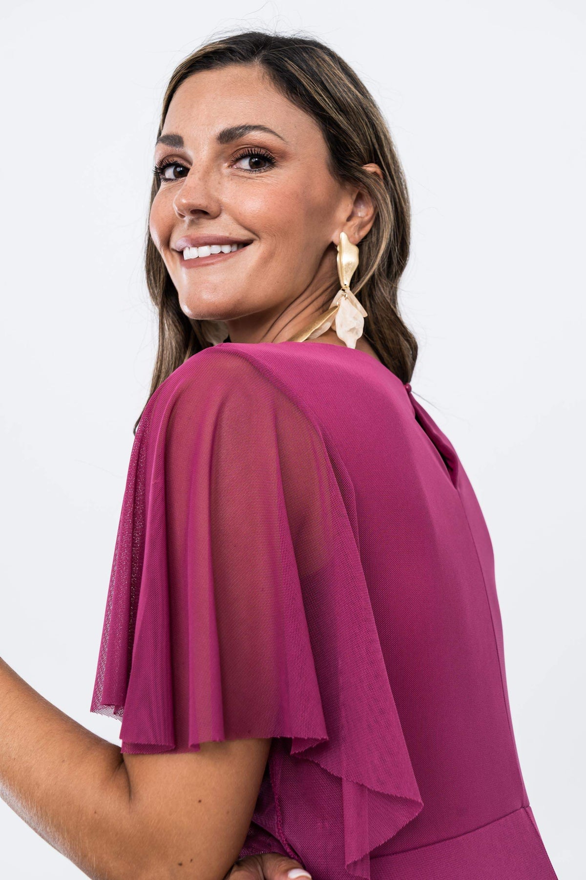 VESTIDO TUL NUDO BUGANVILLA
