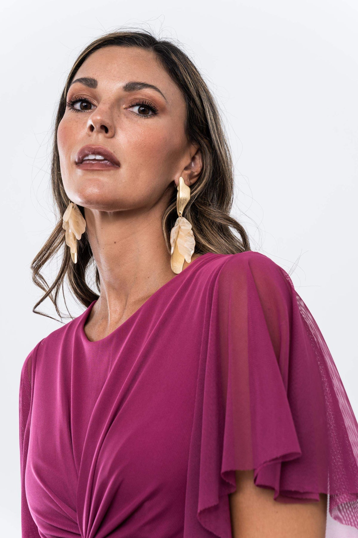 VESTIDO TUL NUDO BUGANVILLA