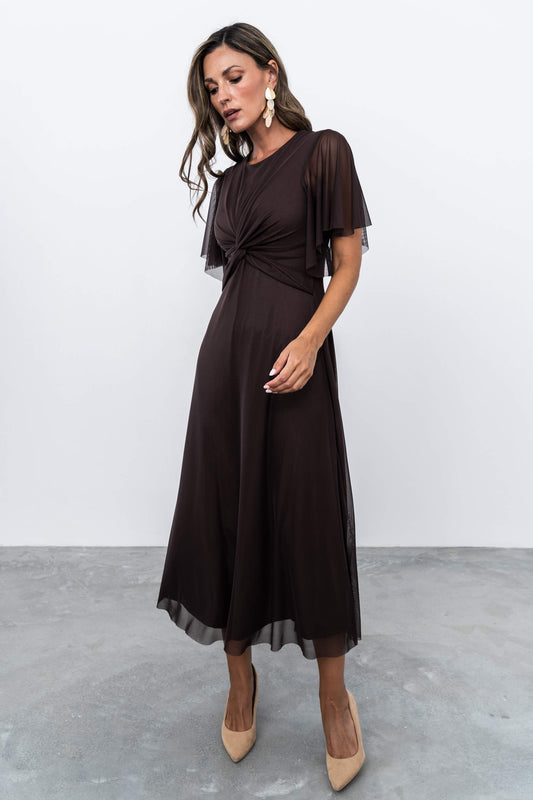 VESTIDO TUL NUDO CHOCOLATE