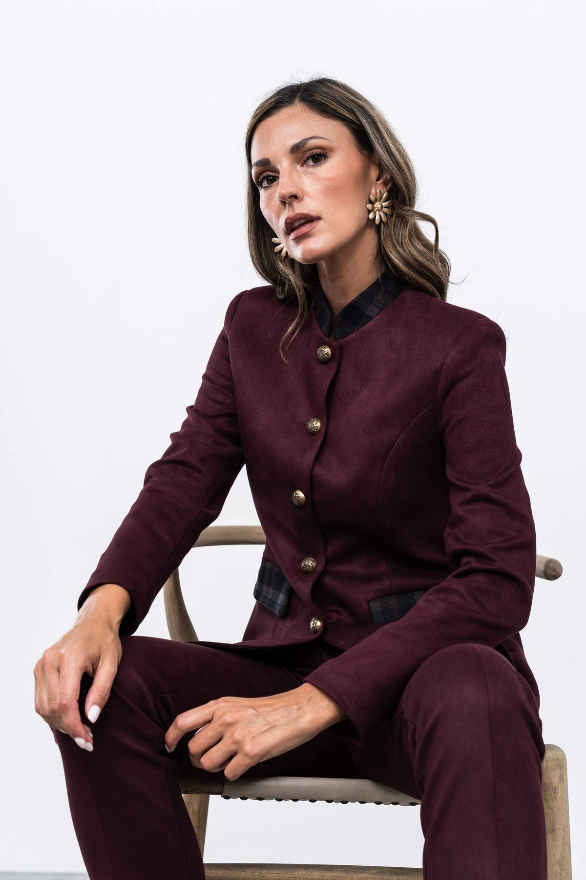 CHAQUETA ABOTONADA EFECTO ANTE