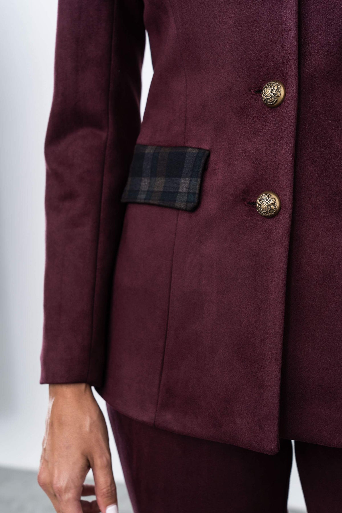 CHAQUETA ABOTONADA EFECTO ANTE