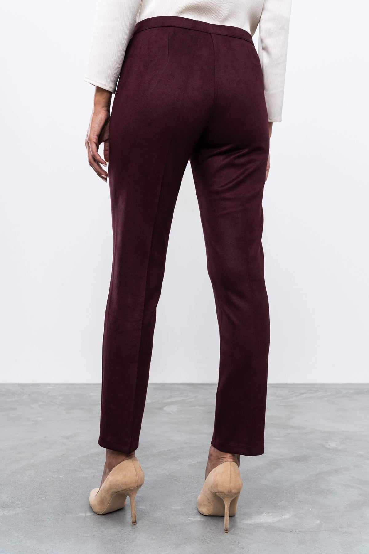 PANTALON EFECTO ANTE BURDEOS