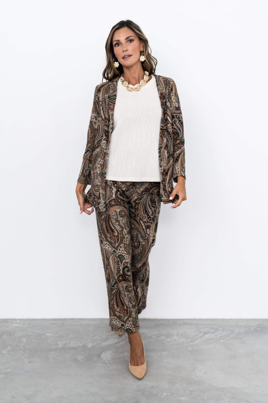 CHAQUETA PUNTO TEXTURA FLOR