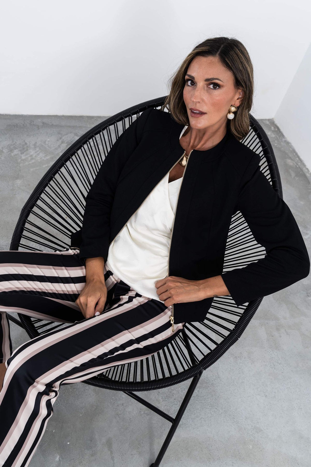 BLUSA RECOGIDO LATERAL JACQUARD