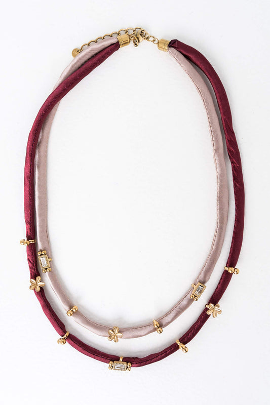 COLLAR TEJIDO DETALLES ENGARZADOS