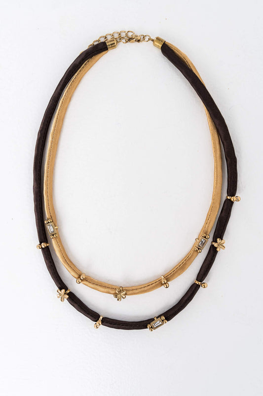 COLLAR TEJIDO DETALLES ENGARZADOS