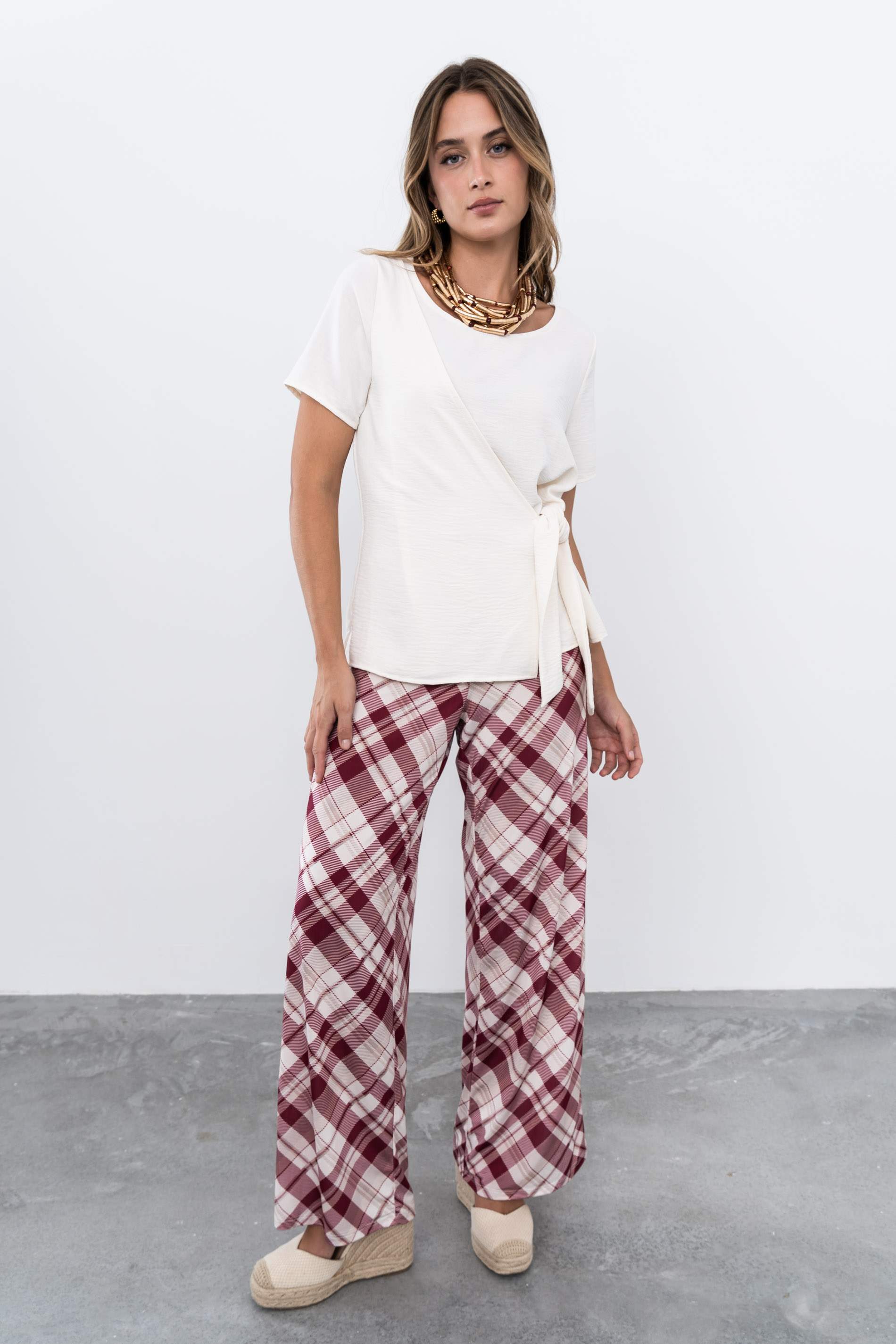 BLUSA EFECTO CRUZADO CRUDO - Imagen 4