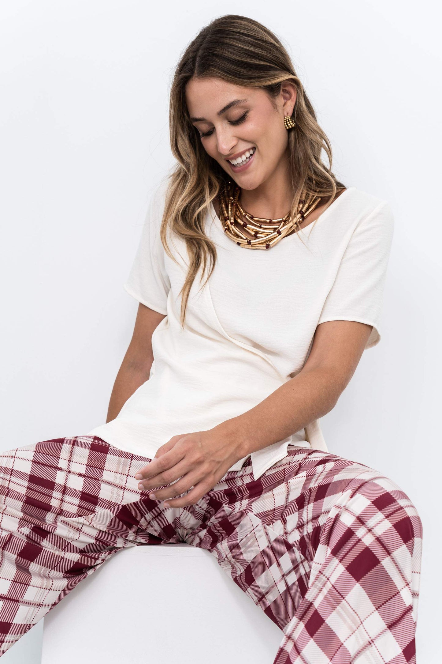 BLUSA EFECTO CRUZADO CRUDO - Imagen 9