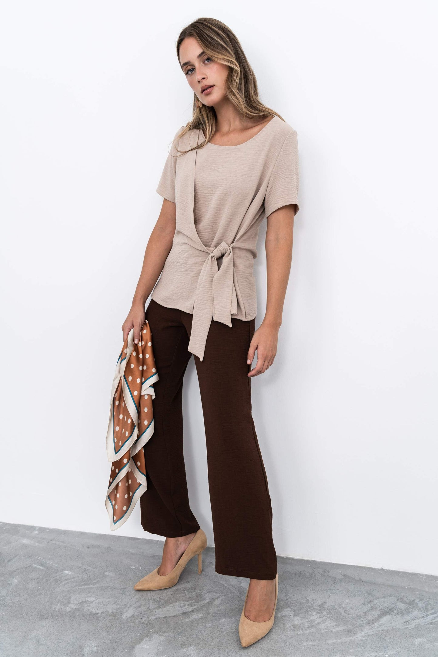 PANTALON HOLGADO RECTO MARRON